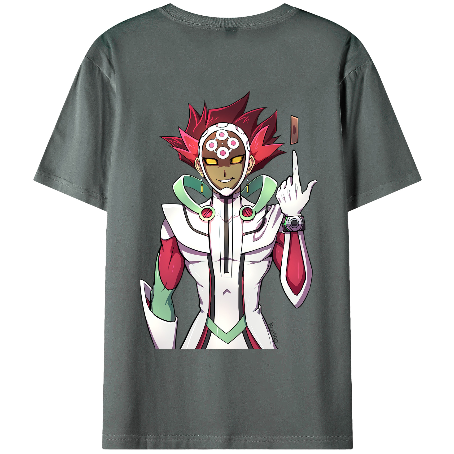 （画像用） 遊☆戯☆王 Yu-Gi-Oh! 綿100％ メンズ半袖Tシャツ（バックプリント） 通気性